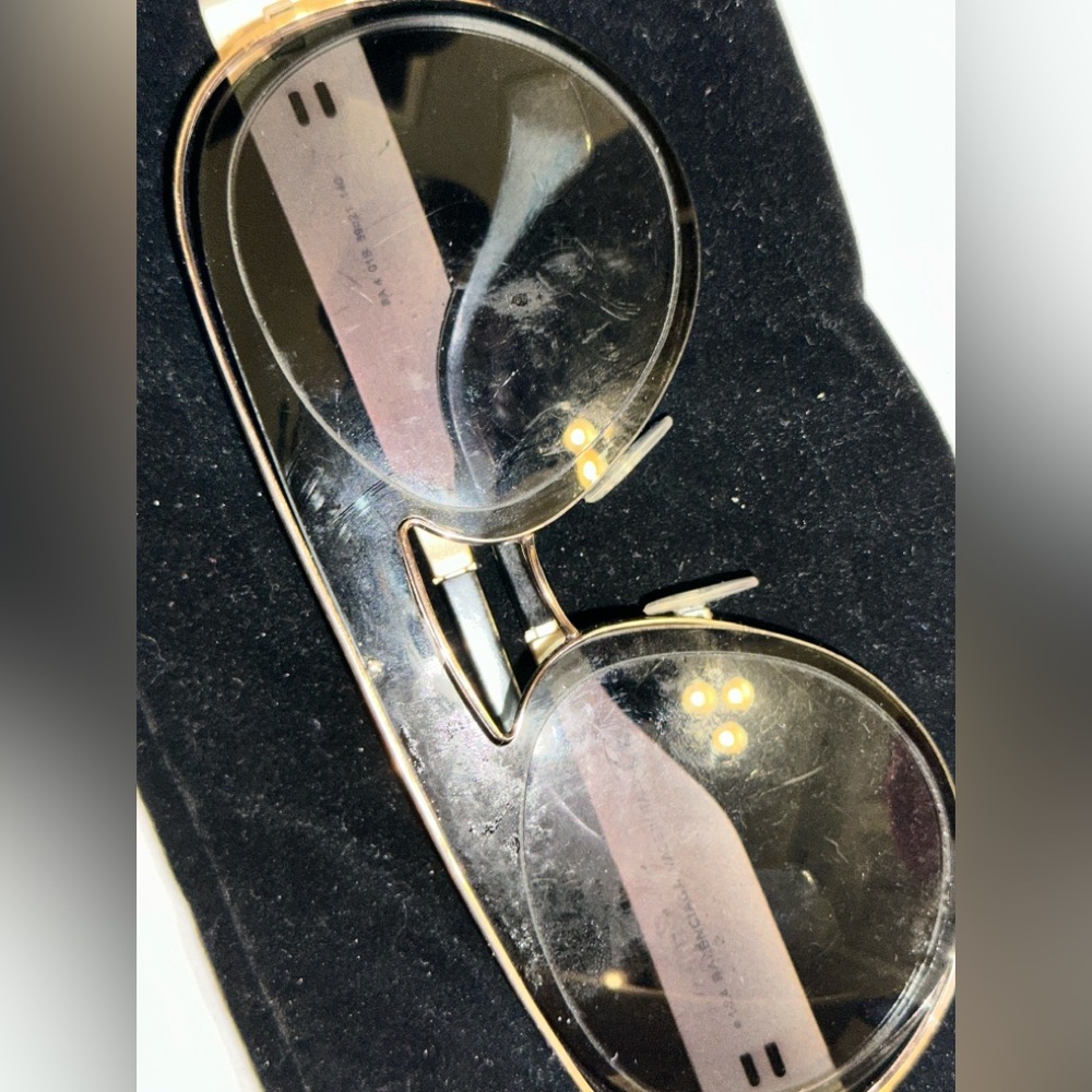 BALENCIAGA BA 401B floating lens Sunglasses Matte gold frame - Picture 6 of 16
